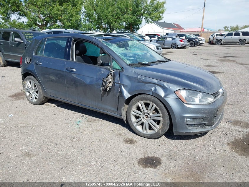 2015 Volkswagen Golf 1.8 Tsi Comfortline/1.8 Tsi Highline/1.8 Tsi Trendline, Rear, IAAI, VIN 3VW217AU4FM100444