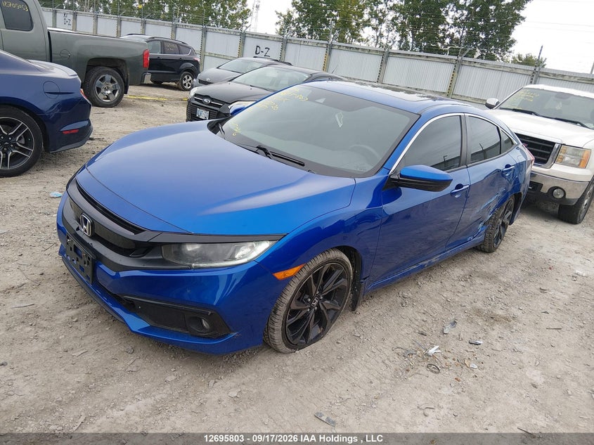 2019 Honda Civic, Лівий бік, IAAI, VIN 2HGFC2F81KH012720 — фото 2
