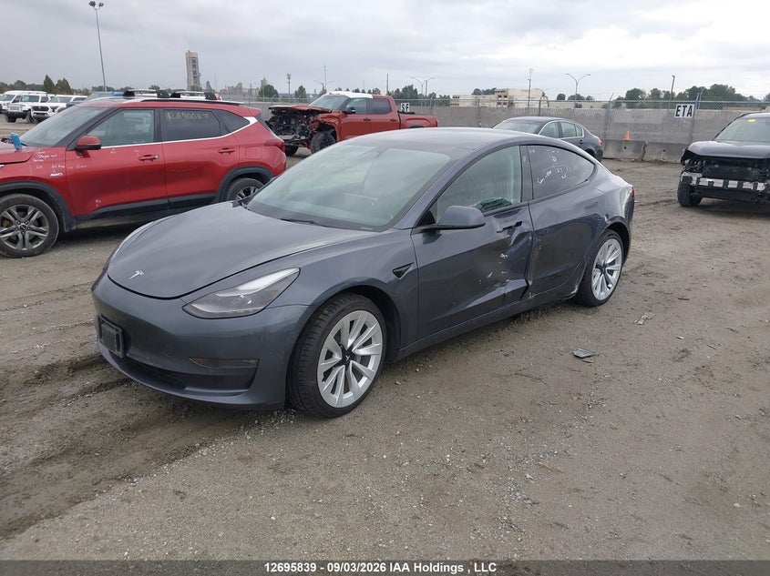 Vin: 5yj3e1eb2nf296243, lot: 3100930, tesla model 3 20222