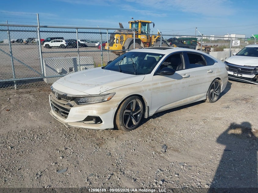 2022 Honda Accord Sport 1.5T, Затопление, IAAI, VIN 1HGCV1F37NA801758 — фото 2