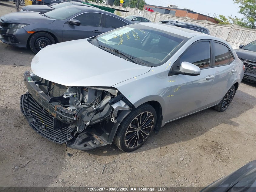 2015 Toyota Corolla, Удар спереду, IAAI, VIN 2T1BURHE2FC291472 — фото 2