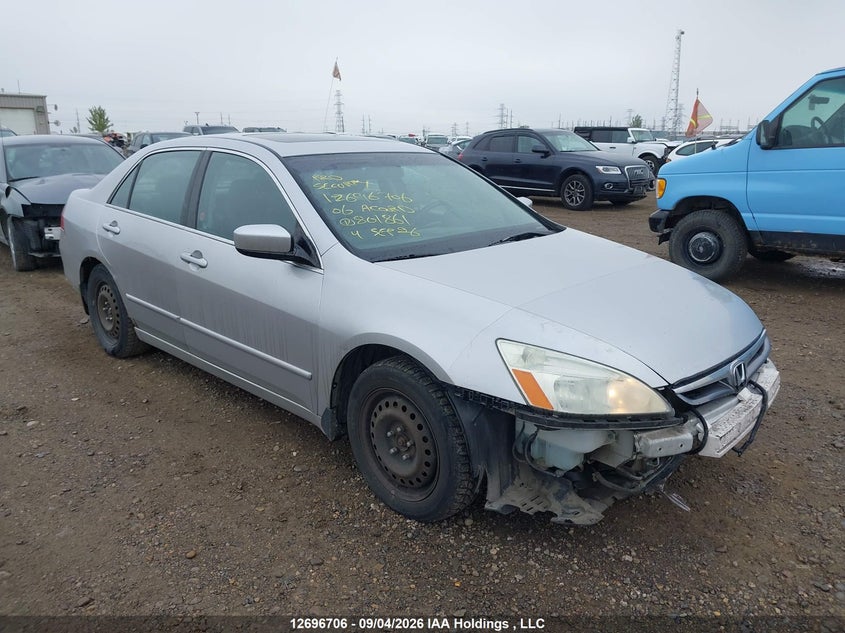 2006 Honda Accord Ex V6, Удар спереди, IAAI, VIN 1HGCM66576A801861