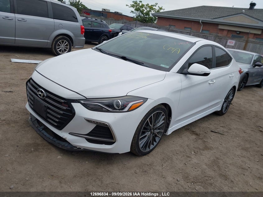 2017 Hyundai Elantra Sport, Удар спереди, IAAI, VIN KMHD04LB5HU385433 — фото 2