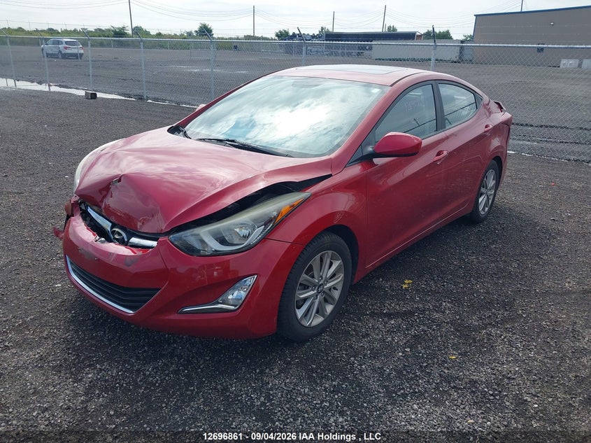 2016 Hyundai Elantra, Удар спереду, IAAI, VIN KMHDH4AEXGU582148 — фото 2