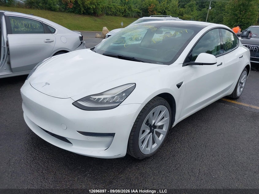 2022 Tesla Model 3, Front, IAAI, VIN 5YJ3E1EA3NF258432 — photo 2