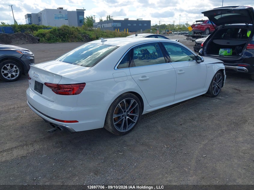Vin: wauc4af42ja049291, lot: 3102920, audi s4 3.0t technik 20184