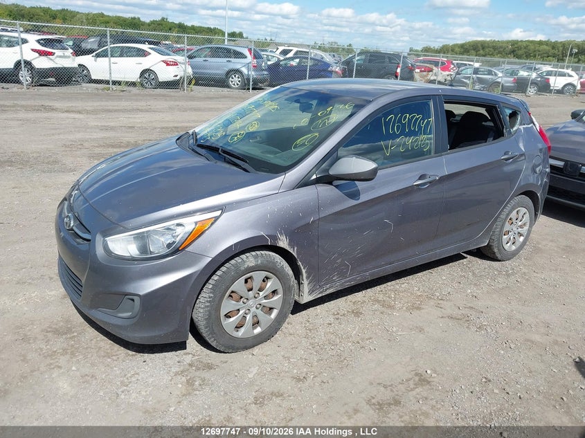 2016 Hyundai Accent, Лівий зад, IAAI, VIN KMHCT5AE8GU242125 — фото 2