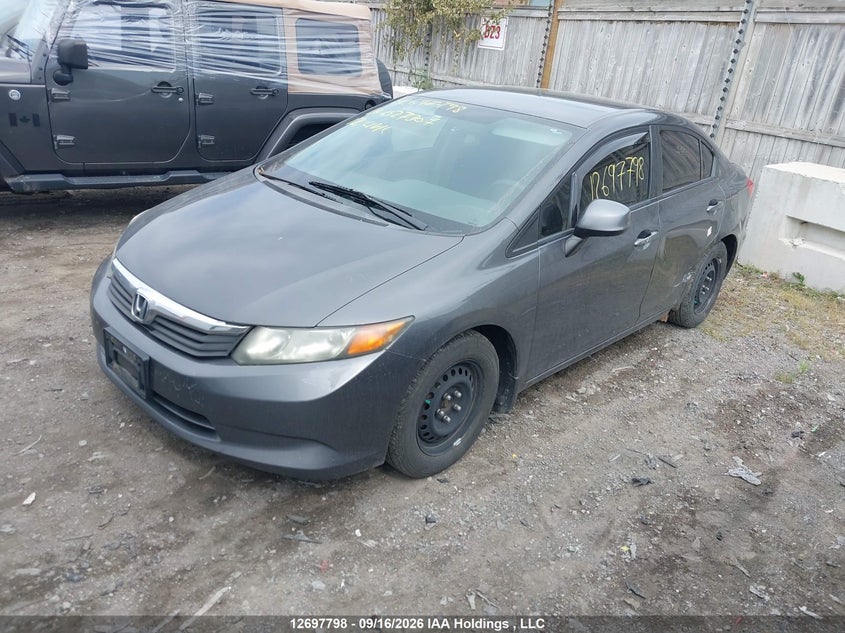 Vin: 2hgfb2e49ch027307, lot: 3103014, honda civic lx 20122
