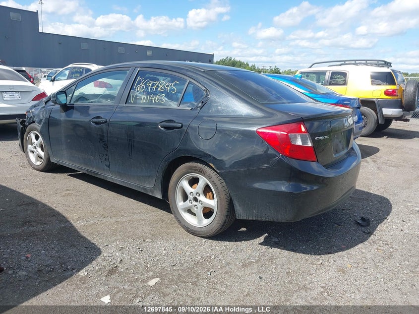 Vin: 2hgfb2f47ch111463, lot: 3103061, honda civic lx 20123