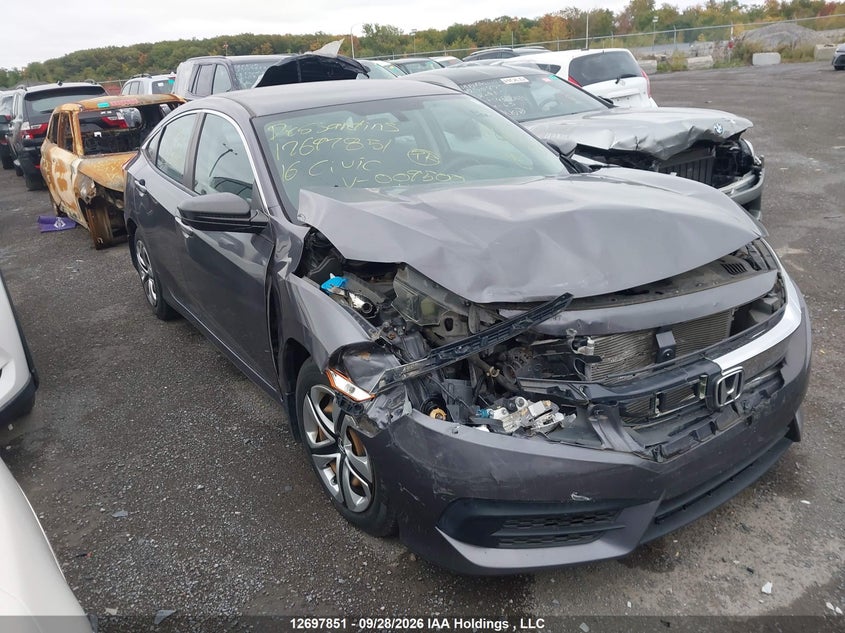 Vin: 2hgfc2e2xgh009500, lot: 3103067, honda civic dx 20161