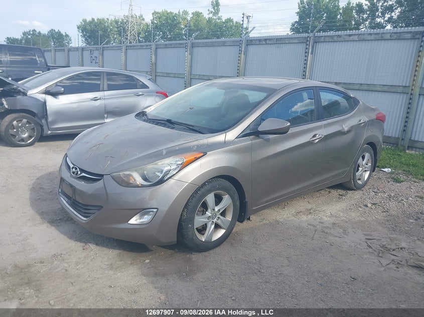 2013 Hyundai Elantra, Rear, IAAI, VIN 5NPDH4AEXDH430526 — photo 2