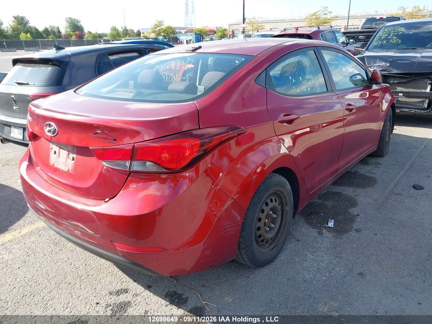 Vin: 5npdh4ae9gh660787, lot: 3103890, hyundai elantra gl 20164