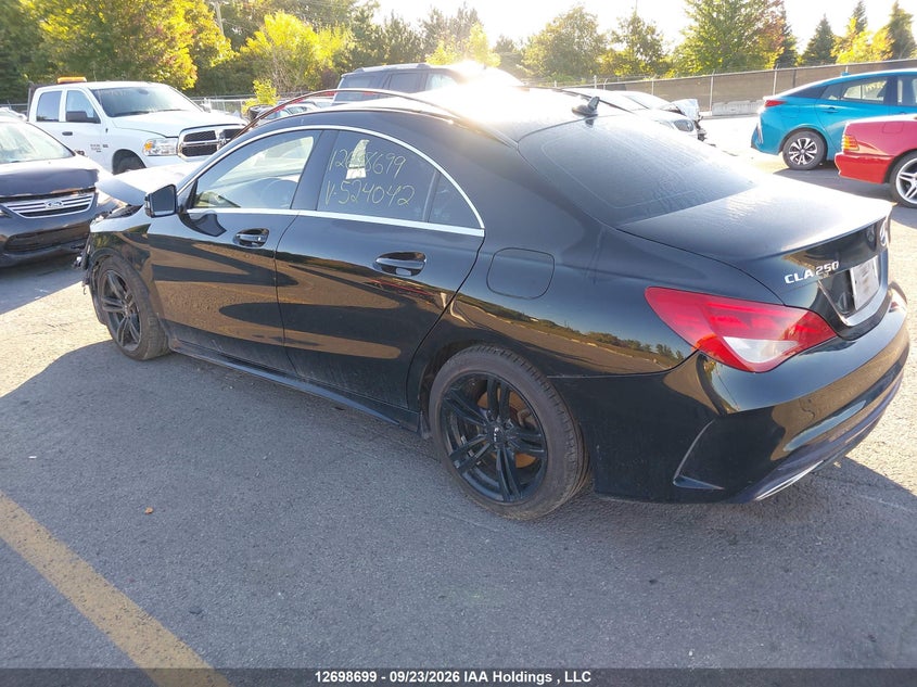 Vin: wddsj4gb6jn524042, lot: 3103940, mercedes-benz cla 250 4matic 20183