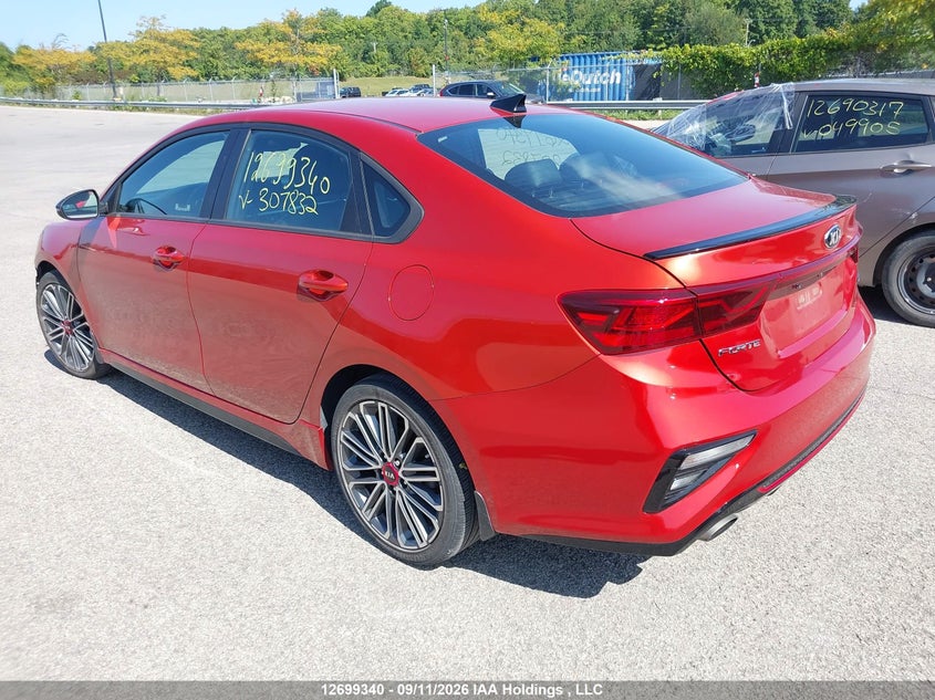 Vin: 3kpf44ac6me307832, lot: 3104589, kia forte gt/gt limited 20213