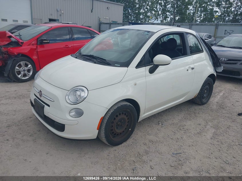 2013 Fiat 500 Pop, Удар сзади, IAAI, VIN 3C3CFFAR6DT738975 — фото 2