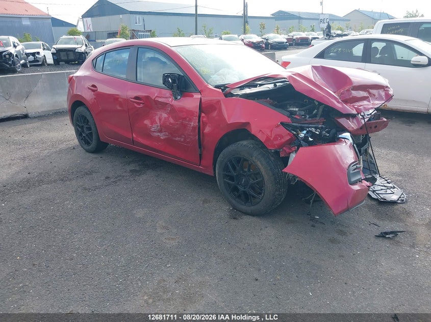 2017 Mazda Mazda3 Gx, Front, IAAI, VIN JM1BN1K75H1134177