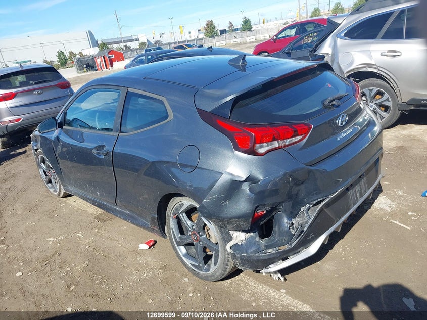 Vin: kmhth6ab5lu021864, lot: 3104899, hyundai veloster turbo dct 20203