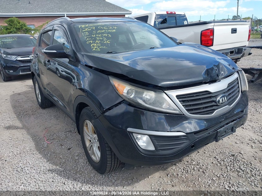 2013 Kia Sportage Lx, Удар спереди, IAAI, VIN KNDPB3A2XD7446793
