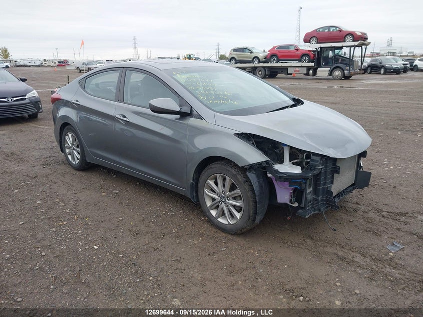 2014 Hyundai Elantra Se/Sport/Limited, Front, IAAI, VIN 5NPDH4AE8EH510151