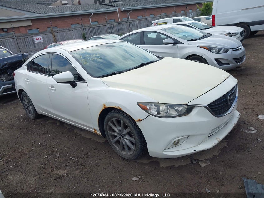 2014 Mazda Mazda6 Gx, Front, IAAI, VIN JM1GJ1U68E1116404
