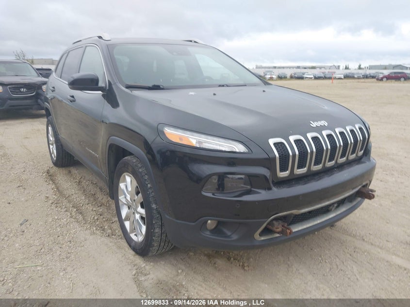 2015 Jeep Cherokee Limited, Front, IAAI, VIN 1C4PJMDS2FW615797