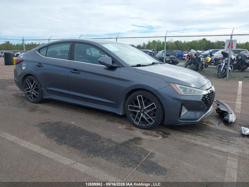 Vin: kmhd04lb9ku828500, lot: 3105330, hyundai elantra sport 2019 img_1
