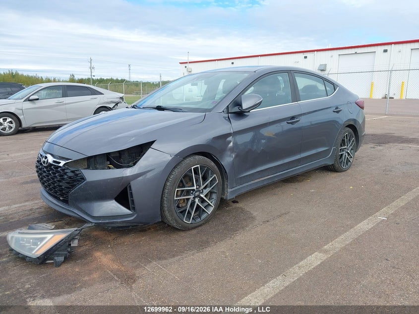 Vin: kmhd04lb9ku828500, lot: 3105330, hyundai elantra sport 20192
