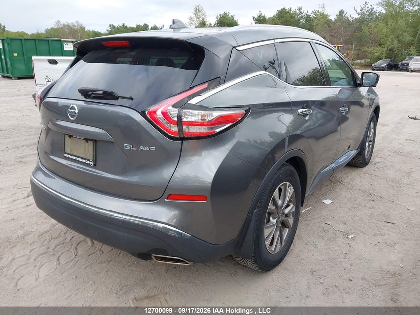 Vin: 5n1az2mh1gn157101, lot: 3105475, nissan murano s/sl/sv/platinum 20164