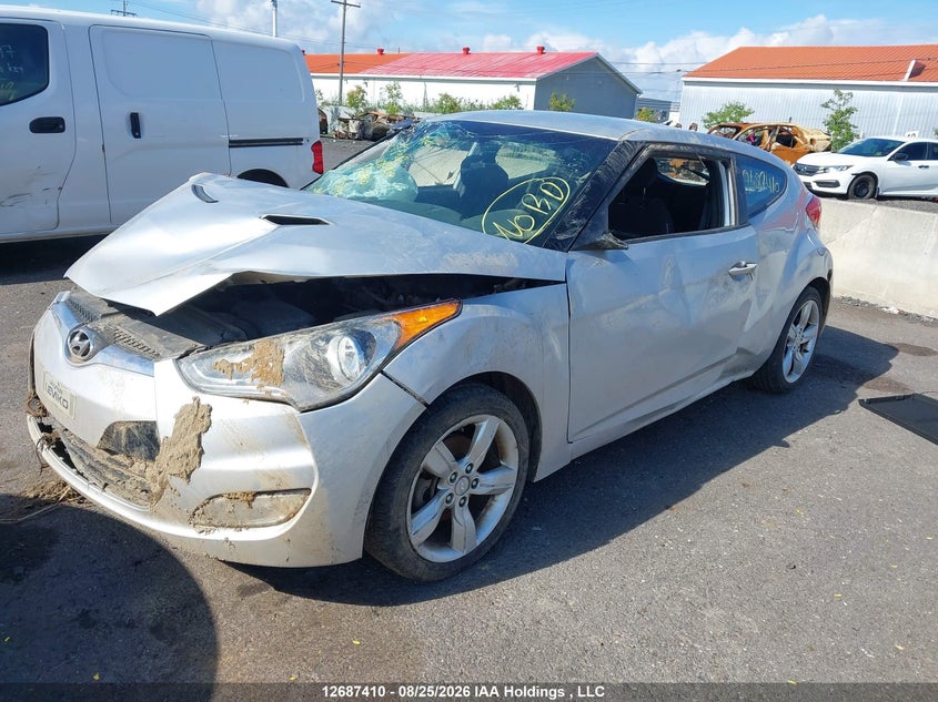 Vin: kmhtc6ad8du091909, lot: 3105523, hyundai veloster 20132