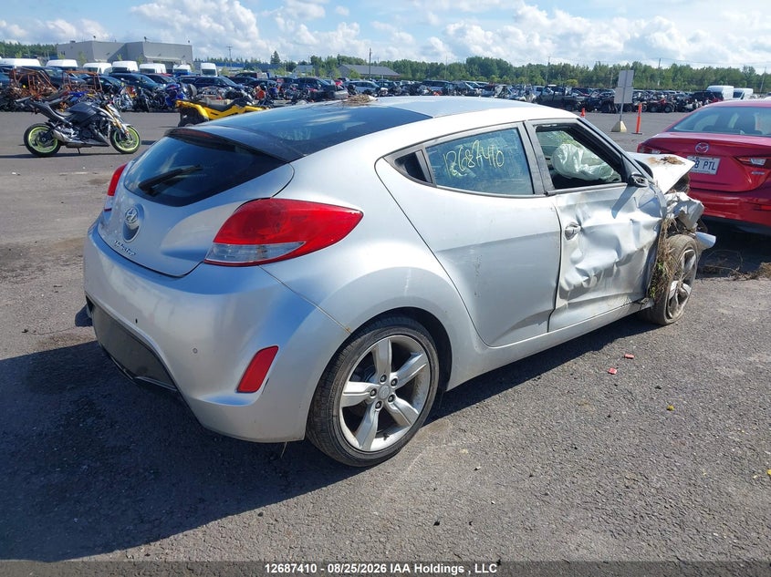 Vin: kmhtc6ad8du091909, lot: 3105523, hyundai veloster 20134