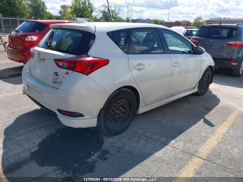 Vin: jtnkarje5gj500756, lot: 3105681, scion im 20164