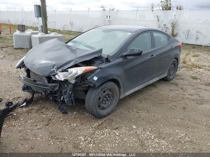 2012 Hyundai Elantra Gls/Limited, Front, IAAI, VIN 5NPDH4AEXCH120729 — photo 2