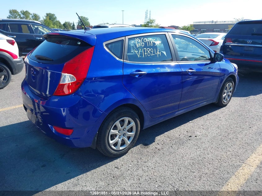 Vin: kmhct5ae6eu178244, lot: 3106113, hyundai accent gl 20144