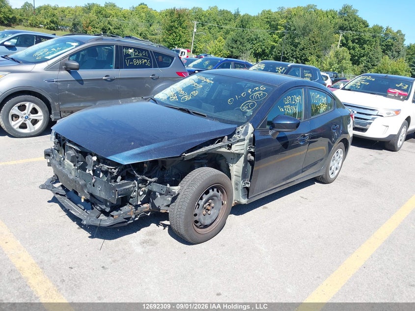 2016 Mazda 3, Front, IAAI, VIN 3MZBM1U7XGM328587 — photo 2