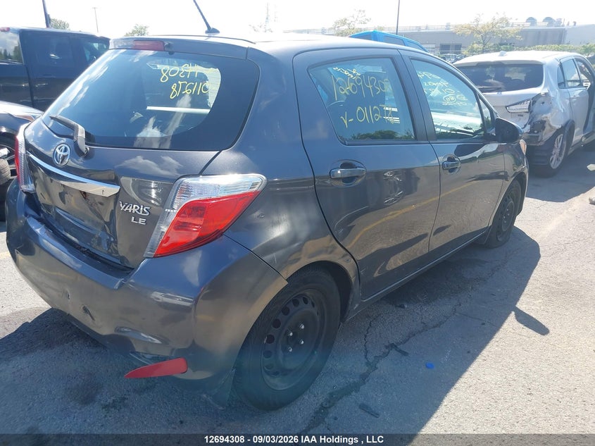 Vin: vnkktud34ea011278, lot: 3106120, toyota yaris le 20144