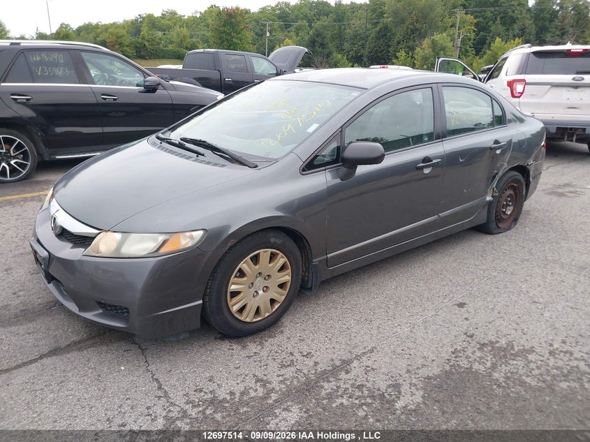 2009 Honda Civic, Left Rear, IAAI, VIN 2HGFA16449H017255 — photo 2