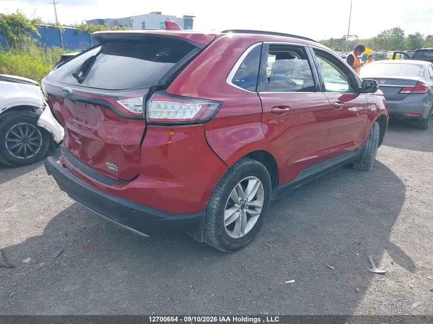 Vin: 2fmtk4j9xfbb86869, lot: 3106123, ford edge sel 20154