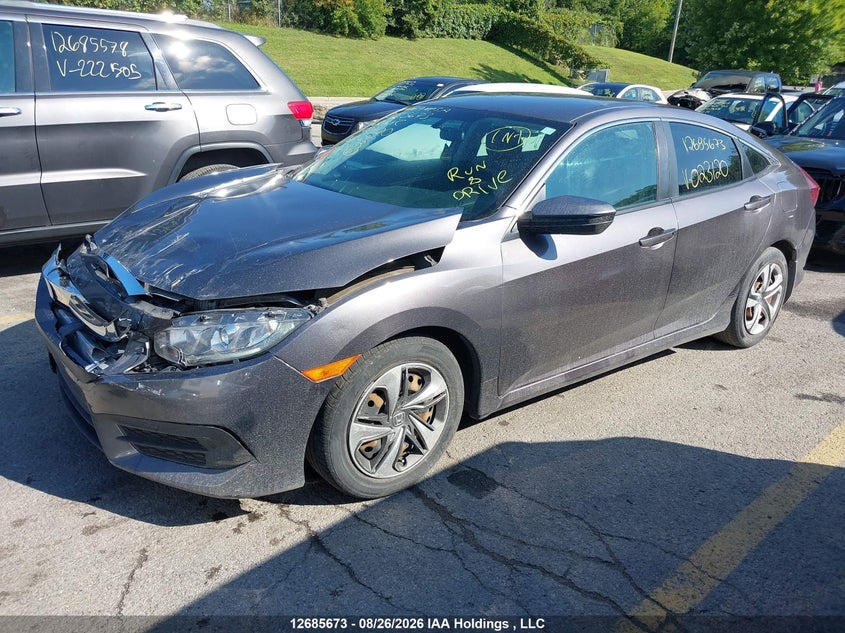 2016 Honda Civic, Front, IAAI, VIN 2HGFC2F53GH023120 — photo 2