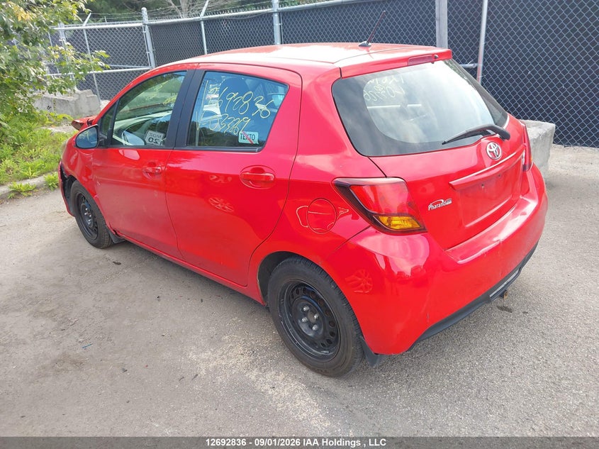 Vin: vnkktud31fa033269, lot: 3106264, toyota yaris le 20153