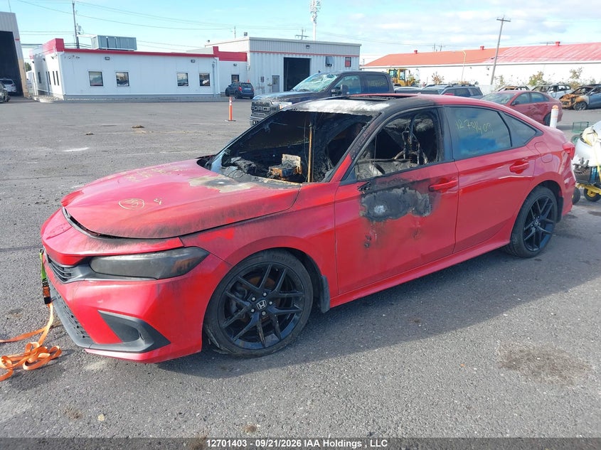 2022 Honda Civic, Interior Fire, IAAI, VIN 2HGFE2F55NH129687 — photo 2