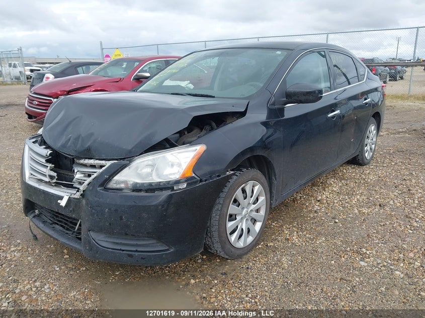 2014 Nissan Sentra S/Sv/Sr/Sl, Front, IAAI, VIN 3N1AB7AP6EL638902 — photo 2