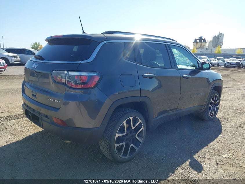 Vin: 3c4njdcb7jt238455, lot: 3107195, jeep compass limited 20184