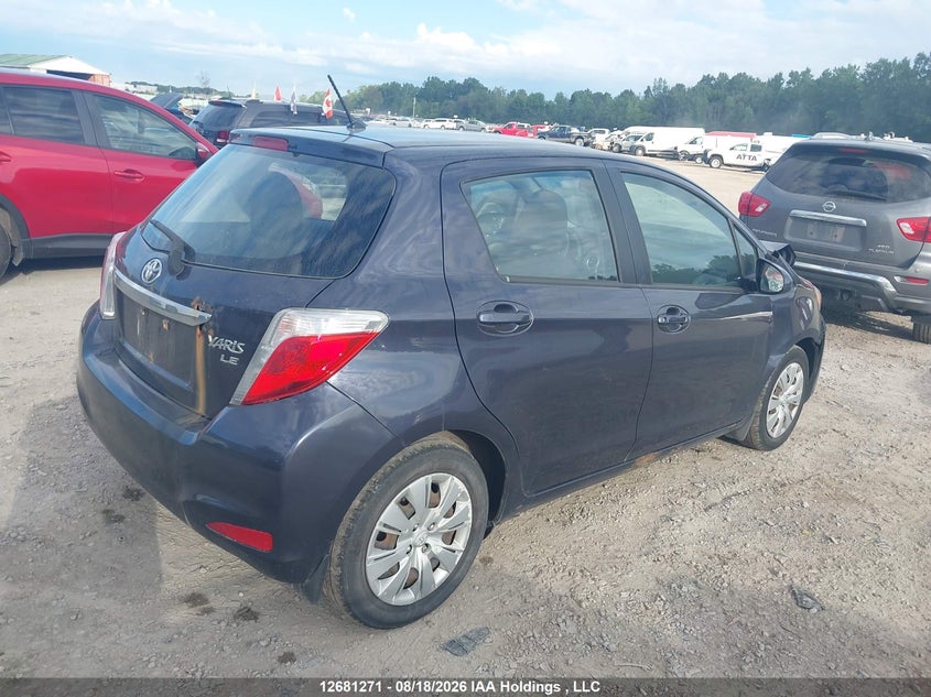 Vin: vnkktud3xea013083, lot: 3107468, toyota yaris le 20144
