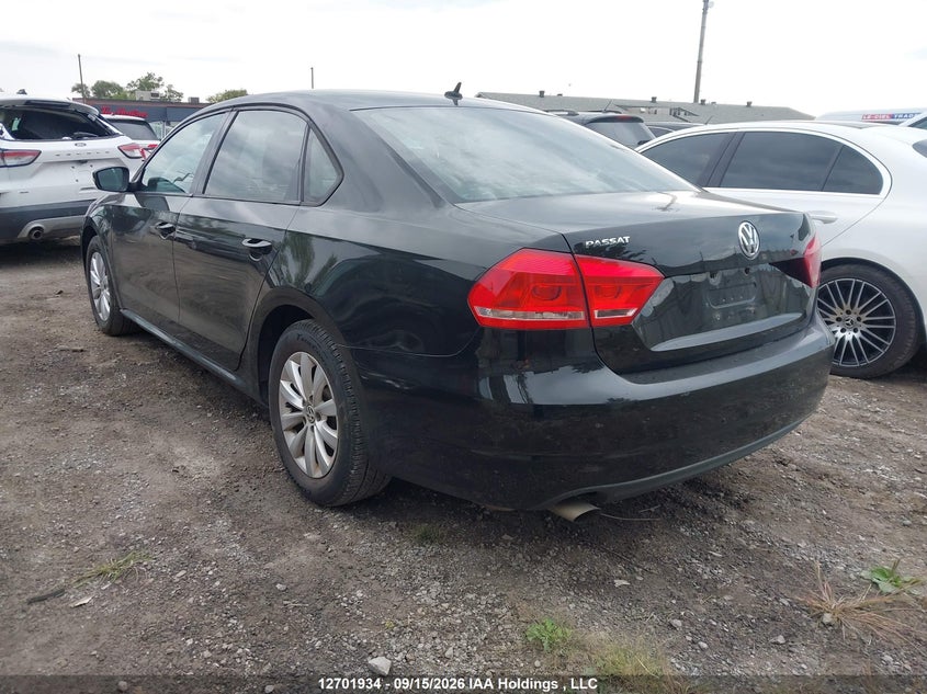 Vin: 1vwah7a30dc066855, lot: 3107495, volkswagen passat s 20133