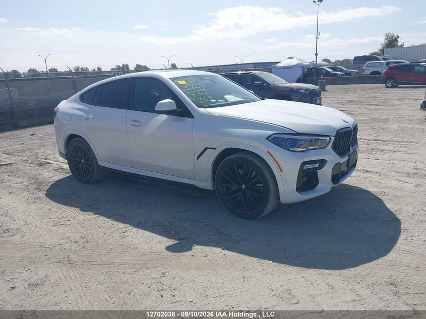 2020 BMW X6 xDrive40I, Front, IAAI, VIN 5UXCY6C00L9C49646