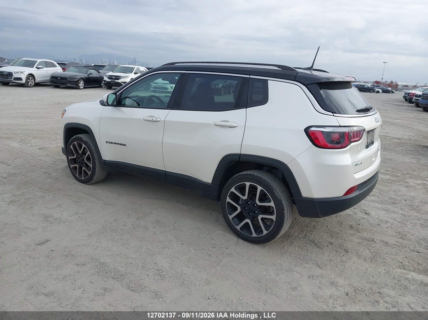 Vin: 3c4njdcbxjt321121, lot: 3107717, jeep compass limited 20183
