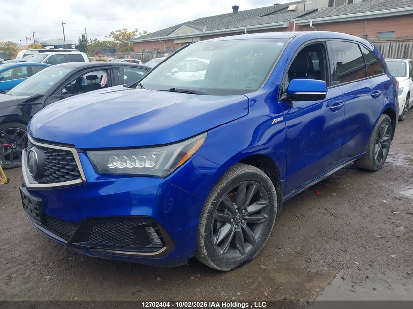 2019 Acura Mdx, Water, IAAI, VIN 5J8YD4H0XKL801914 — photo 2