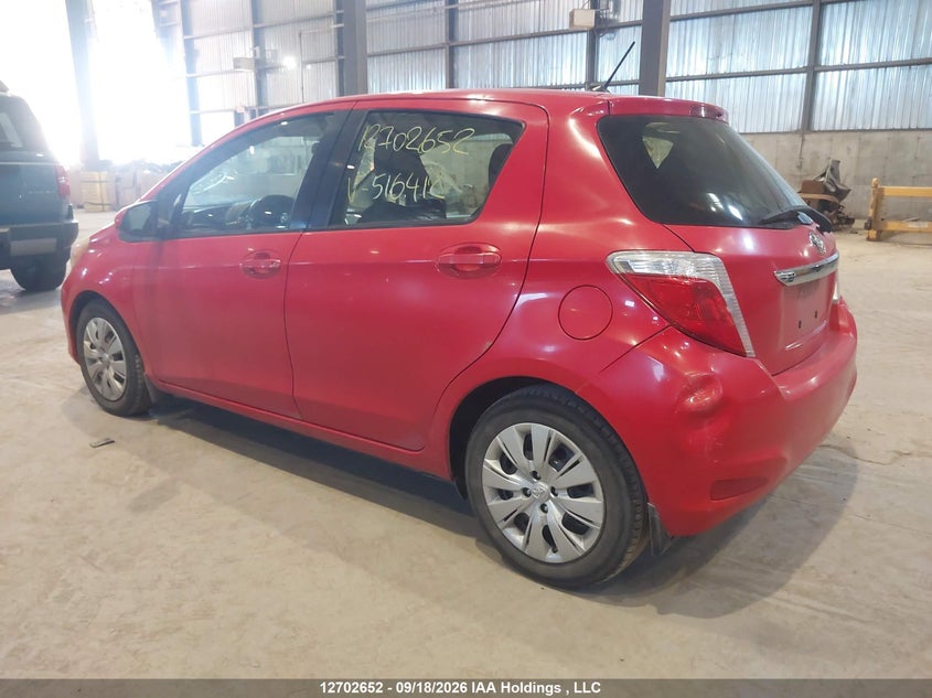 Vin: jtdktud33cd516412, lot: 3108244, toyota yaris 20123