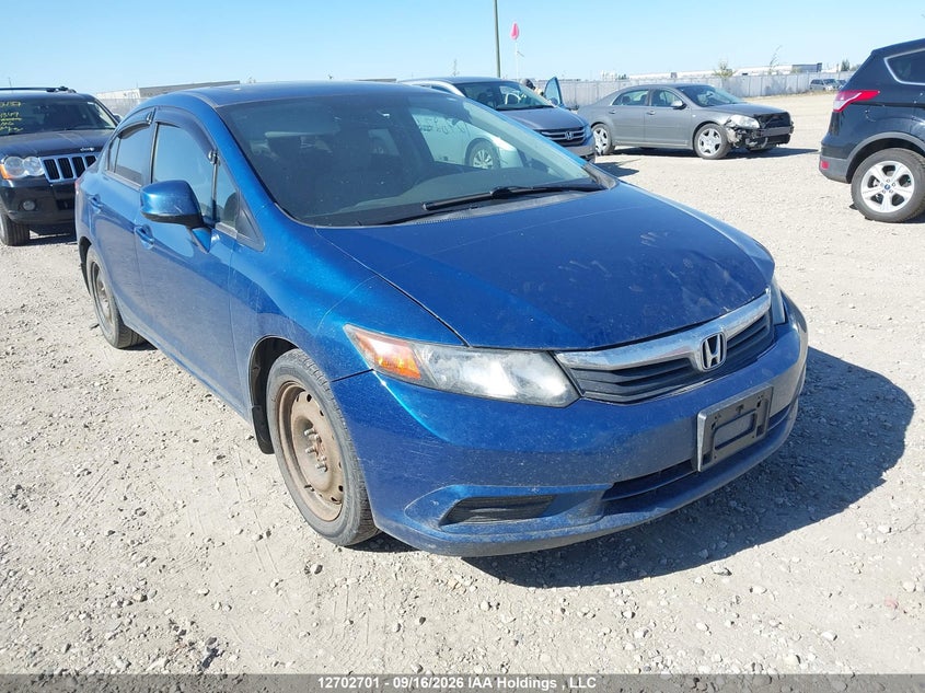 2012 Honda Civic Lx, Удар спереди, IAAI, VIN 2HGFB2F5XCH021877