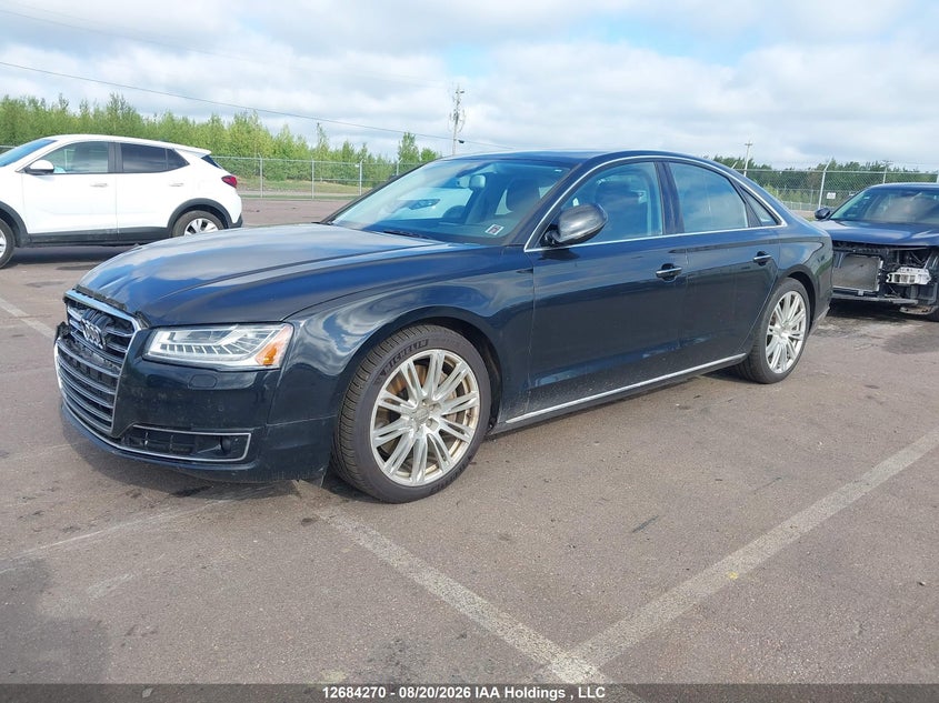 2015 Audi A8, Front, IAAI, VIN WAUJGAFD0FN024887 — photo 2